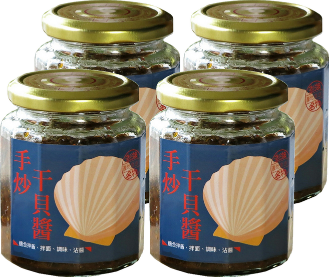 醬拌小弟 手炒干貝XO醬, 240g, 4罐