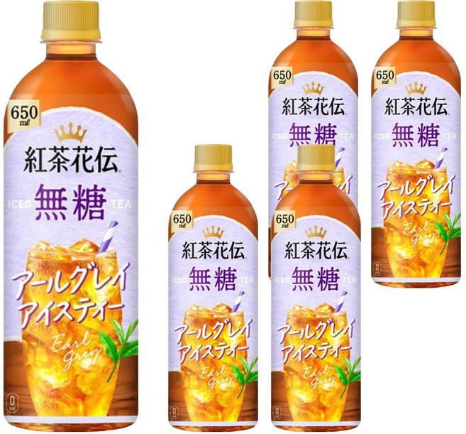 紅茶花伝 伯爵紅茶 無糖, 650ml, 5個
