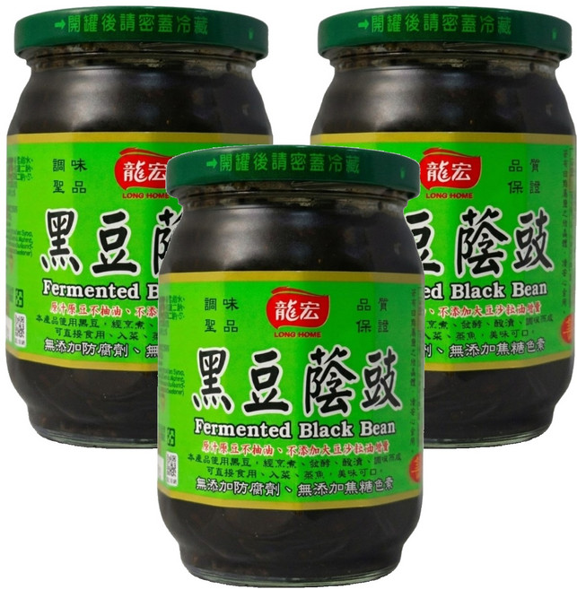 龍宏 黑豆蔭豉, 400g, 3罐