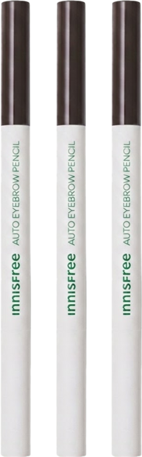 INNISFREE 台灣公司貨 妝自然眉筆 0.3g, 5號 深咖啡色, 3支