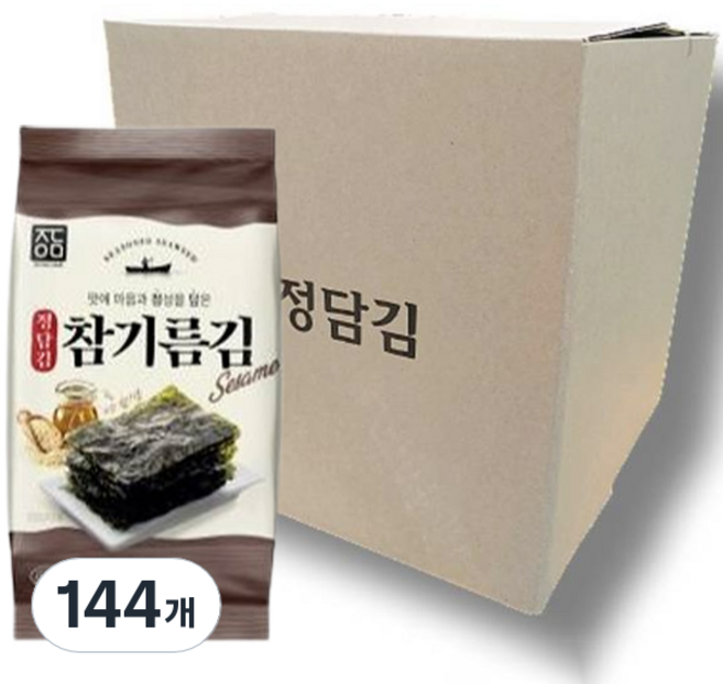 JEONG DAM 麻油便當海苔, 5g, 144個