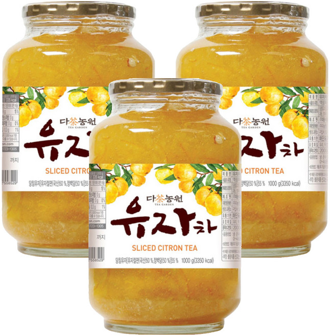 Danongwon 柚子茶, 1kg, 1入, 3罐