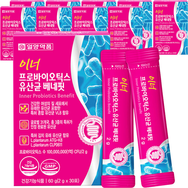 IL-YANG 一洋藥品 女性私密處益生菌隨身包 30包入, 60g, 10盒