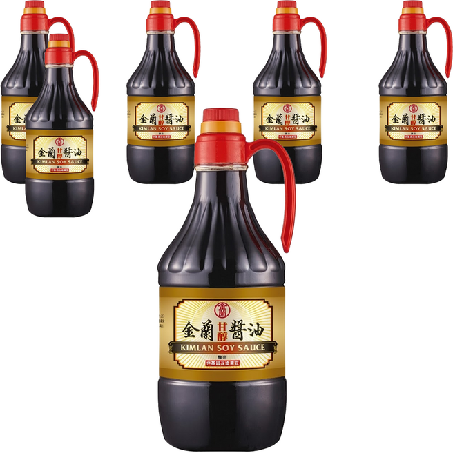 KIMLAN 金蘭 甘醇醬油, 1.5L, 6瓶