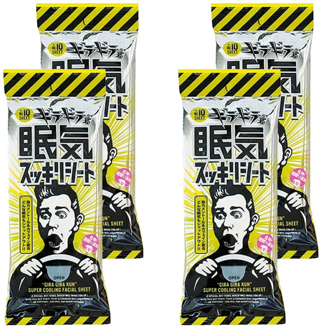 KOYO KASEI 涼涼先生 酷涼提神百倍濕巾 大尺寸 10張, 117.4g, 4包