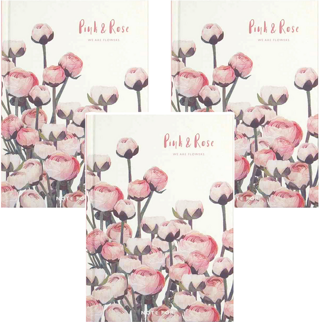 NOTE FOR 花色手札, Pink & Rose, 3本
