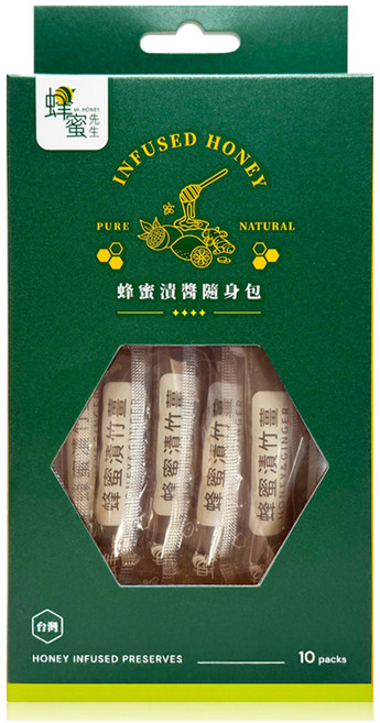 Mr.HONEY 蜂蜜先生 蜂蜜漬竹薑醬 10條, 240g, 1盒