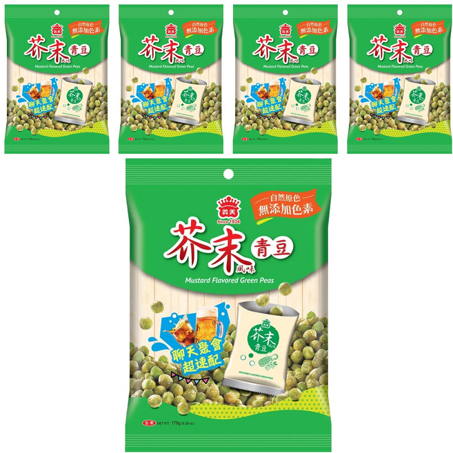 義美 芥末青豆, 178g, 5袋