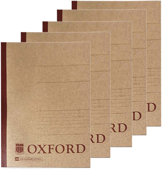 OXFORD 牛皮紙摺疊筆記本 A5, 棕色, 5本