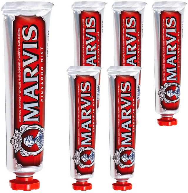 MARVIS 台灣公司貨 肉桂薄荷牙膏, 85ml, 6個