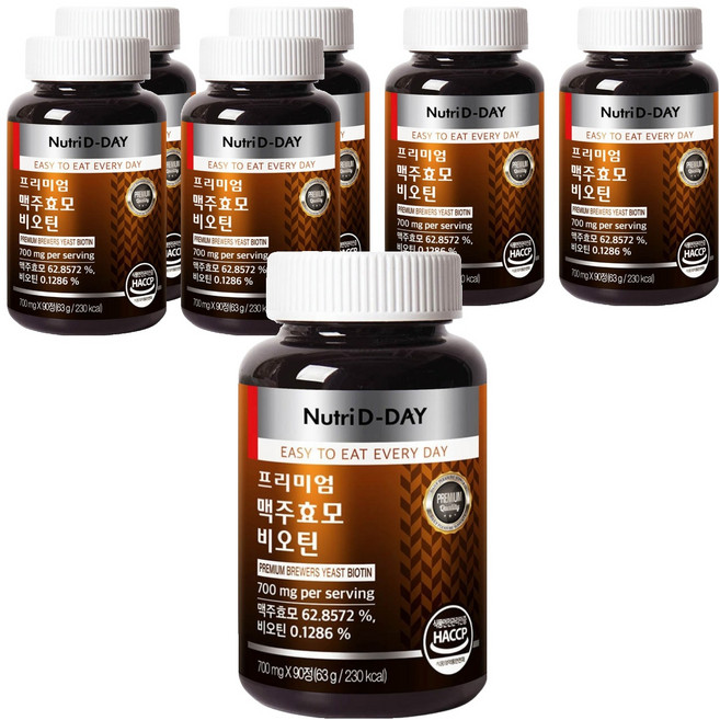 Nutri D-DAY 頂級啤酒酵母生物素, 90錠, 7個