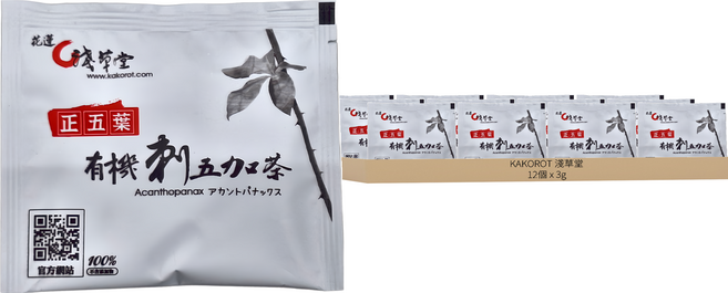 KAKOROT 淺草堂 有機刺五加茶包, 36g, 1盒, 12個