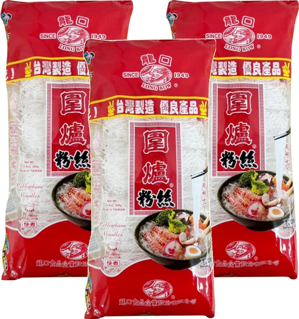 龍口 圍爐粉絲, 300g, 3包