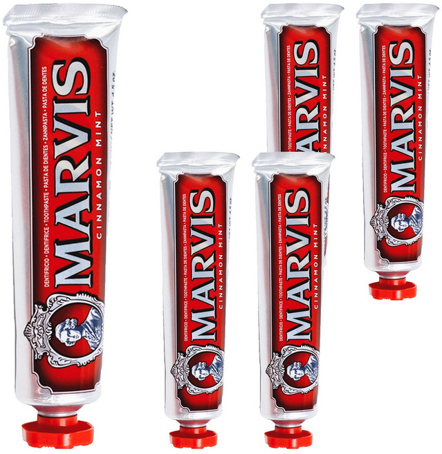 MARVIS 台灣公司貨 肉桂薄荷牙膏, 85ml, 5個