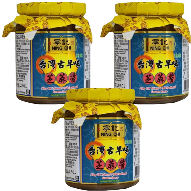 寧記 古早味芝麻醬, 280g, 3瓶