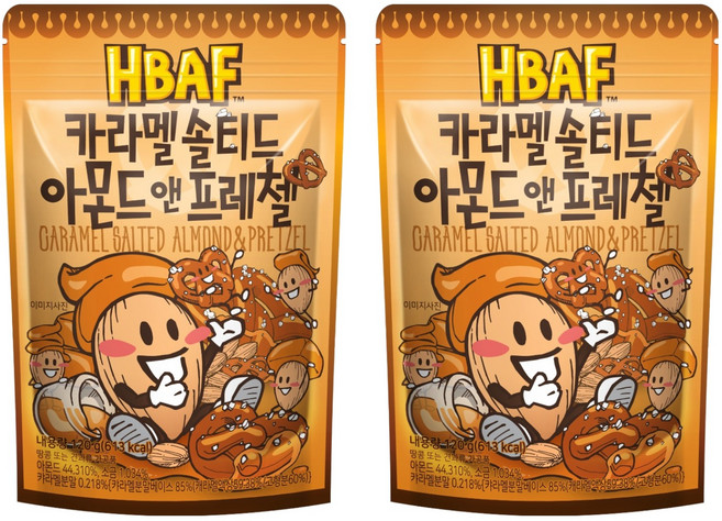 HBAF 鹹焦糖杏仁椒鹽脆餅, 120g, 2包