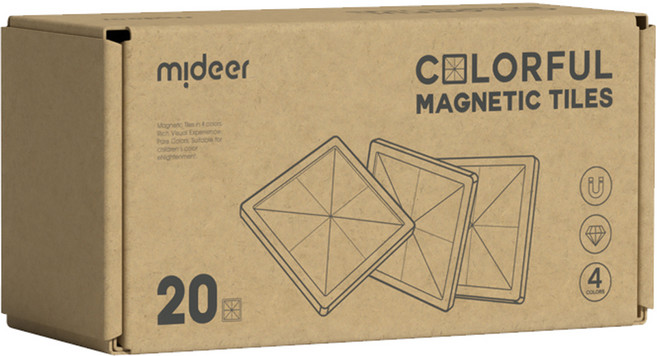 mideer 多彩透光磁力片補充包 20p 3歲以上, 冷色, 1盒