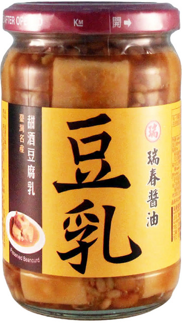 瑞春醬油 甜酒豆腐乳, 380g, 1罐