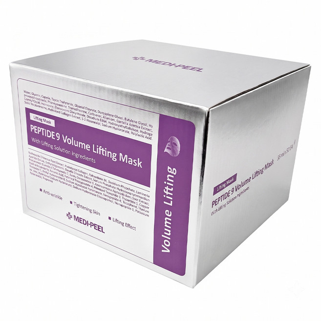 MEDIPEEL 美蒂菲 台灣公司貨 九胜肽緊緻面膜 25ml, 50片, 1盒
