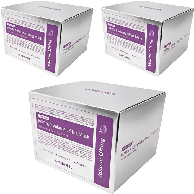 MEDIPEEL 美蒂菲 台灣公司貨 九胜肽緊緻面膜 25ml, 50片, 3盒