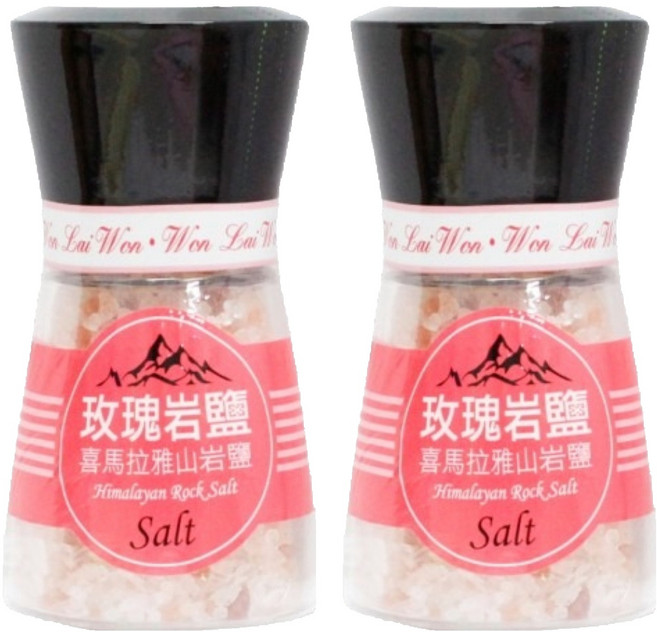 WON LAI WON 旺來旺 現磨喜馬拉雅山玫瑰岩鹽, 200g, 2罐