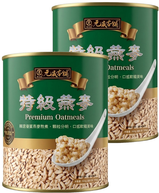 元歲本舖 特級燕麥, 900g, 2罐