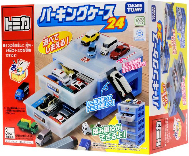 TOMICA TAKARA TOMY 多美小汽車 新停車場提盒 TW49477, 混和顏色, 1盒