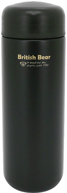 英國熊 超真空口袋杯, 霧黑色, 200ml, 1個