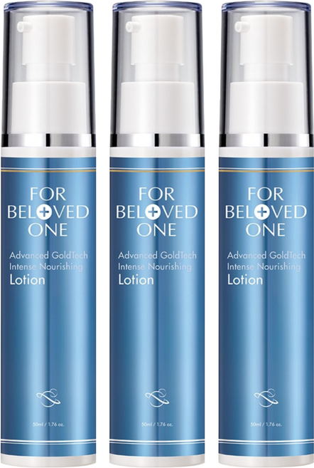FOR BELOVED ONE 寵愛之名 台灣公司貨 黃金藍銅玻尿酸保濕乳液, 50ml, 3瓶