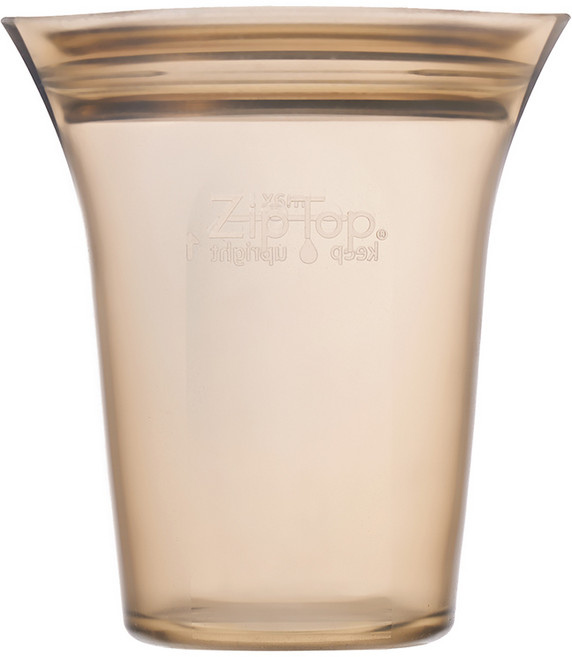 ZIPTOP 矽膠環保夾鏈杯袋 灰色, 小(S), 1個, 1入