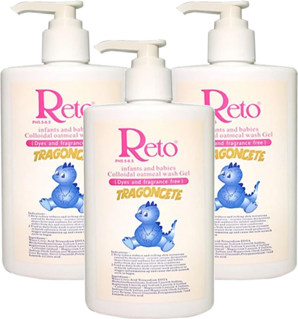Reto 嬰幼兒燕麥膠體沐浴凝膠, 250ml, 3瓶