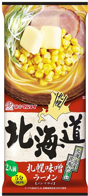 MARUTAI 丸太 北海道札幌味噌拉麵 2人份 216g, 1個