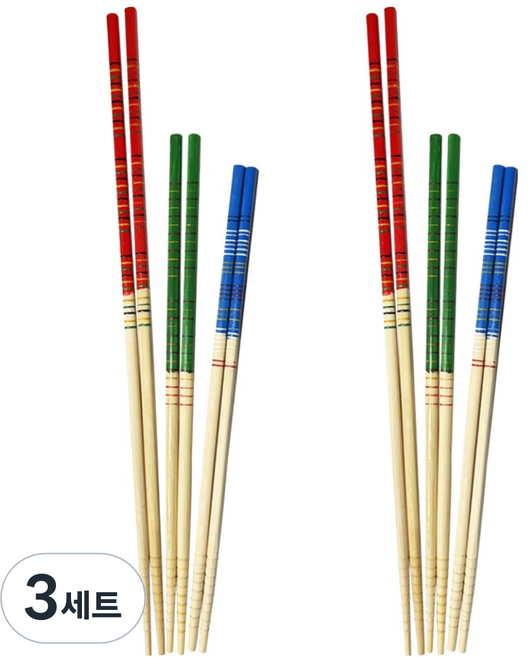 CAMEL 竹製料理用油炸筷3種 x 2入組, 3套, 混合色