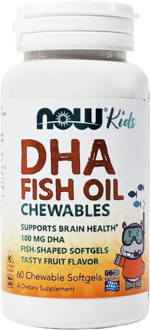 NOW Foods 兒童魚油DHA 咀嚼型, 60顆, 1瓶