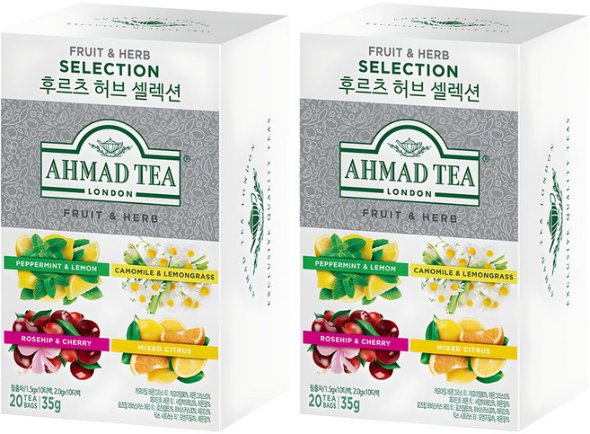 Ahmad Tea Fruit Herb Selection 20 茶包, 35g, 1盒, 2盒