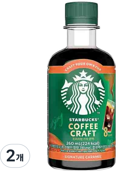 STARBUCKS 星巴克 咖啡工藝經典焦糖風味, 2個, 1入, 260ml