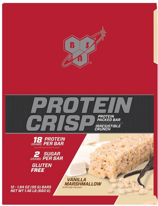 Bsn 畢斯恩 PROTEIN CRISP 牛奶蛋白棒 香草風味 12條, 660g, 1盒