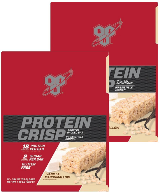 Bsn 畢斯恩 PROTEIN CRISP 牛奶蛋白棒 香草風味 12條, 660g, 2盒