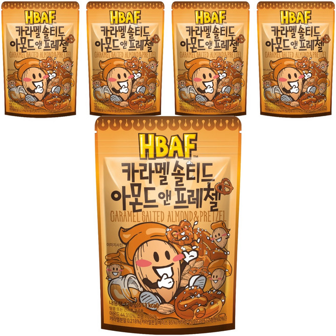 HBAF 鹹焦糖杏仁椒鹽脆餅, 120g, 5包