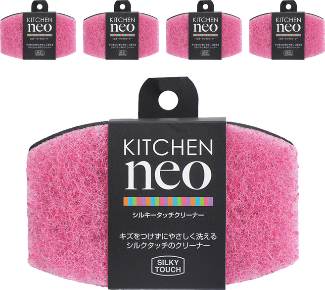 TOWA 東和產業 neo清潔海綿 粉色, 5個, 1入