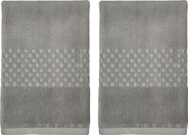 純棉浴巾 140 x 70cm, 古典灰, 2條