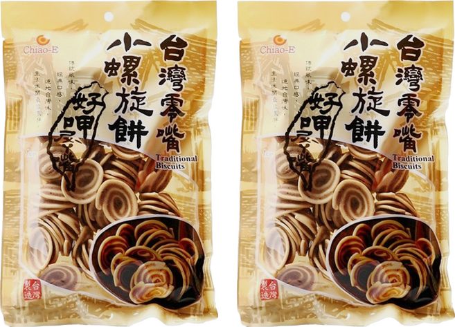 Chiao-E 巧益 小螺旋餅, 160g, 2包