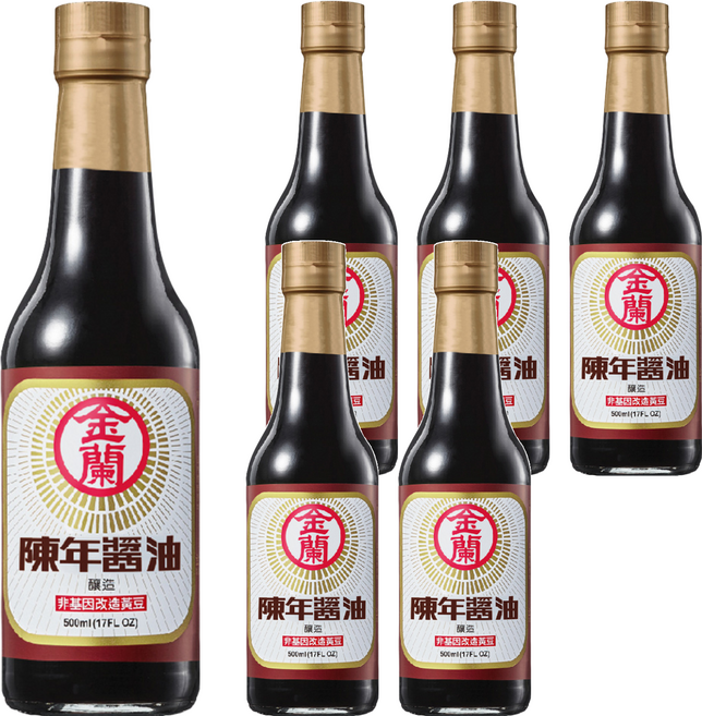 KIMLAN 金蘭 陳年醬油, 500ml, 6瓶
