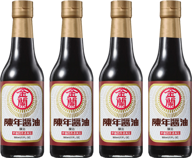 KIMLAN 金蘭 陳年醬油, 500ml, 4瓶