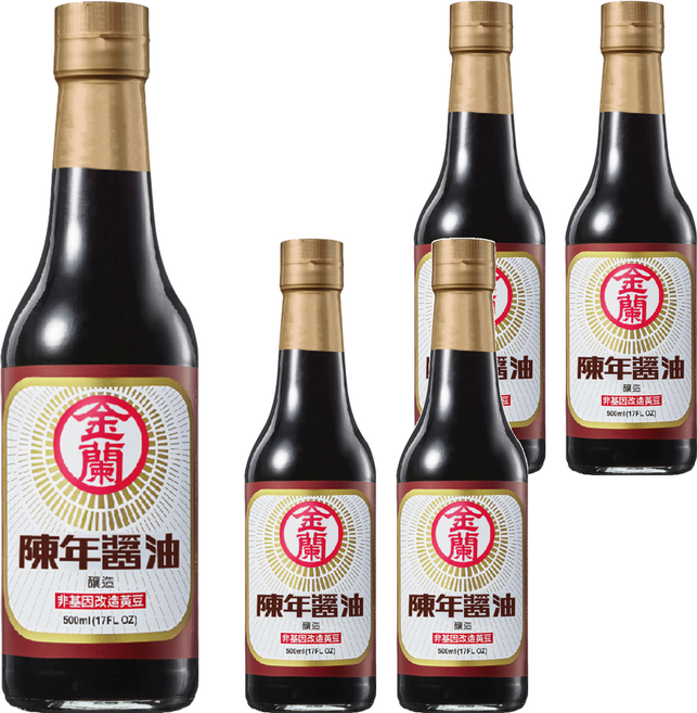 KIMLAN 金蘭 陳年醬油, 500ml, 5瓶