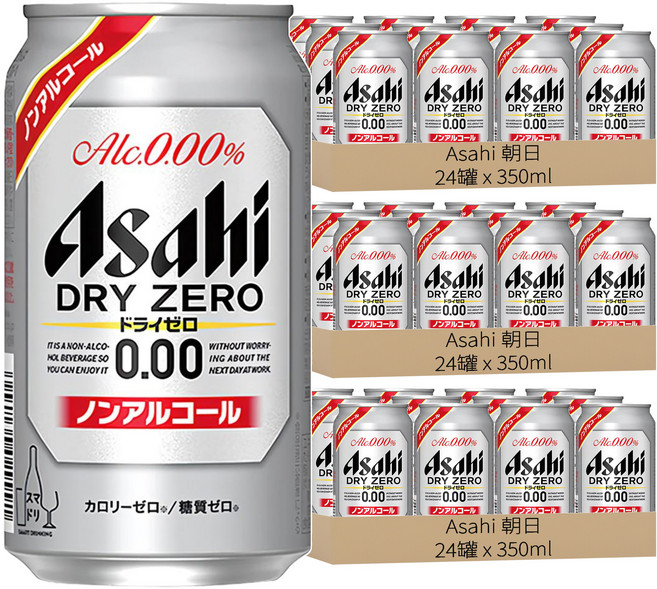 Asahi 朝日 無酒精啤酒風味飲, 72罐, 350ml