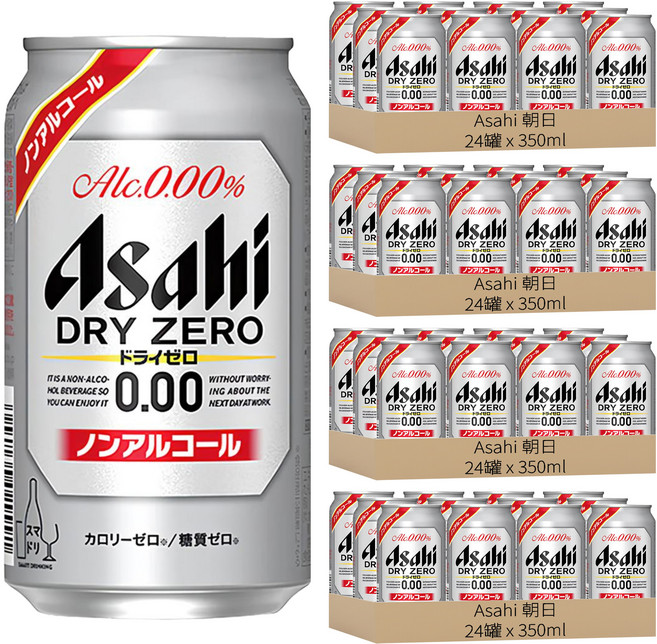 Asahi 朝日 無酒精啤酒風味飲, 96罐, 350ml