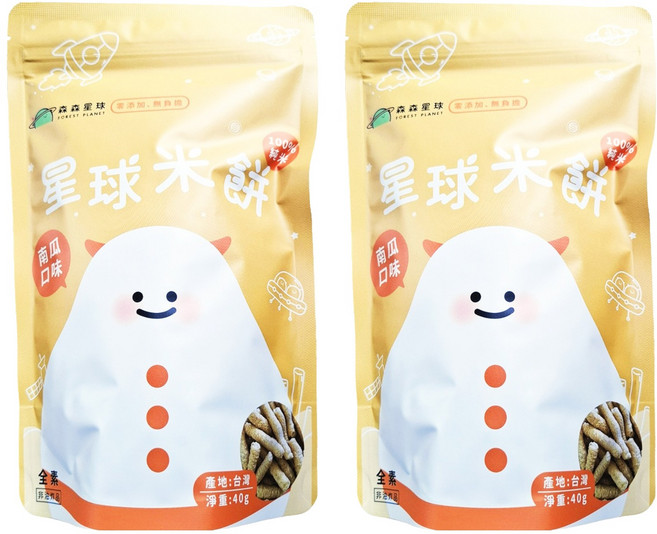 FOREST PLANET 森森星球 米餅, 南瓜, 40g, 2包