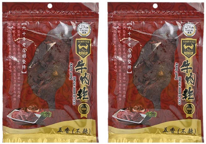 清真國際牛肉店 牛肉乾 五香, 180g, 2包