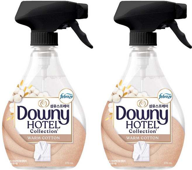 Downy 飯店精選 織物噴霧 暖棉香 正裝, 2個, 370ml